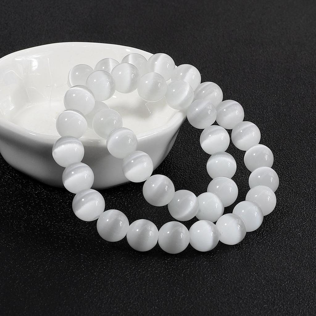 Белый Камень Кошачий Глаз Россыпью (4-12 ММ) для браслетов, ожерелий, заколок, сережек своими руками