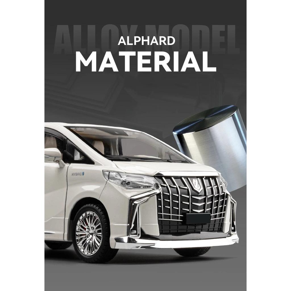 1/18 Toyota Alphard MPV Сплав Литой Игрушечная Модель Автомобиля Звук и Свет Детская Игрушка Коллекционные Предметы Подарок на День Рождения