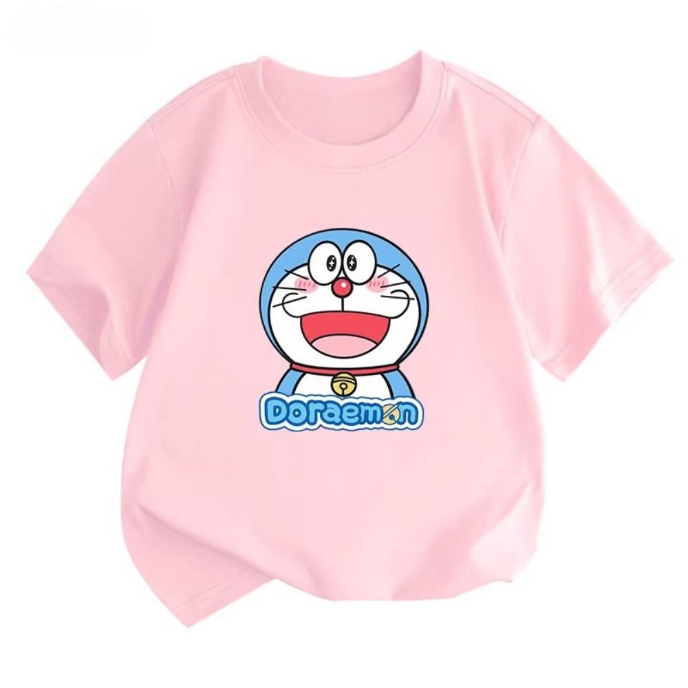 Doraemon children's T-shirt, summer new style, comfortable breathable top for boys and girls
