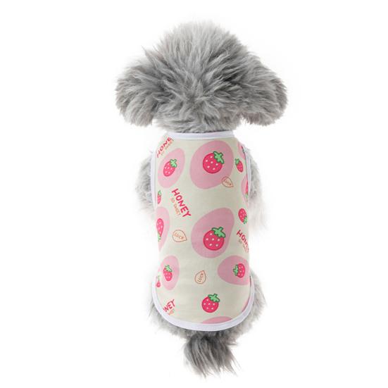 Pet Vest Puppy Shirt Breathable Soft Fabric Wear-Resistant Cute Summer Dog Clothes Printed Pet T-Shirt