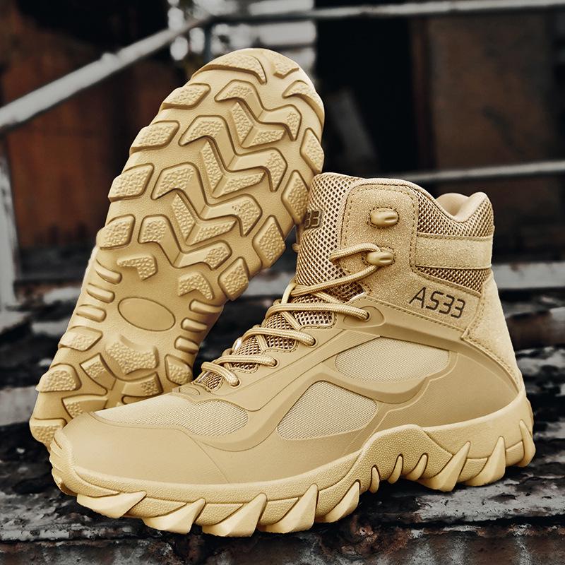 Мужские тактические военные ботинки больших размеров для активного отдыха 2025: Нескользящий, Износостойкий Альпинизм и Пеший туризм