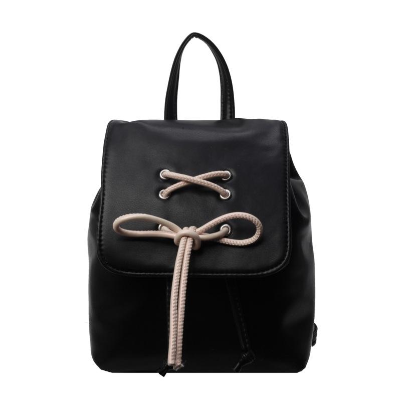 Маленькая сумка на двойном плече с бантом, женский новый модный рюкзак, милая портативная сумка через плечо, школьная сумка