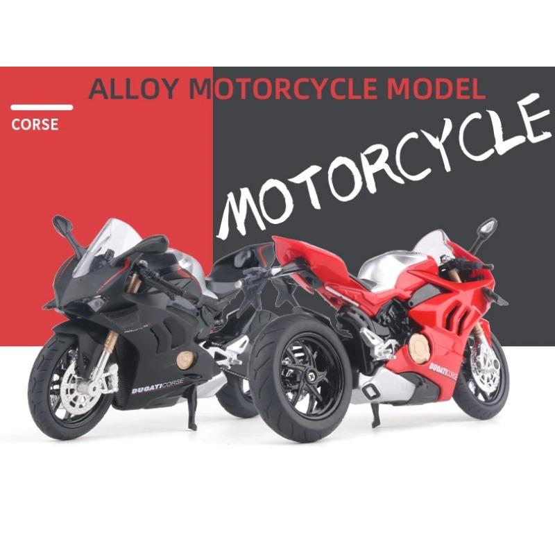 1/12 Ducati Panigale V4S Alloy Racing Cross-country Motorcycle Model Simulation Toy Street Motorcycle Model Collection Kids Gift