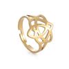 Irish Celtics Knot Rings Women Stainless Steel Vintage Trinity Triquetra Amulet Open Rings Jewelry Birthday Gift