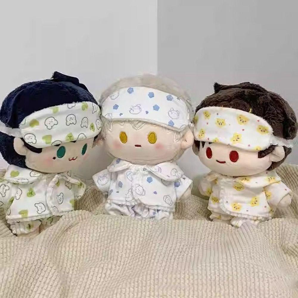 Мультяжная хлопковая пижама для 15см/20см хлопковой куклы/для кукол BJD 1/12