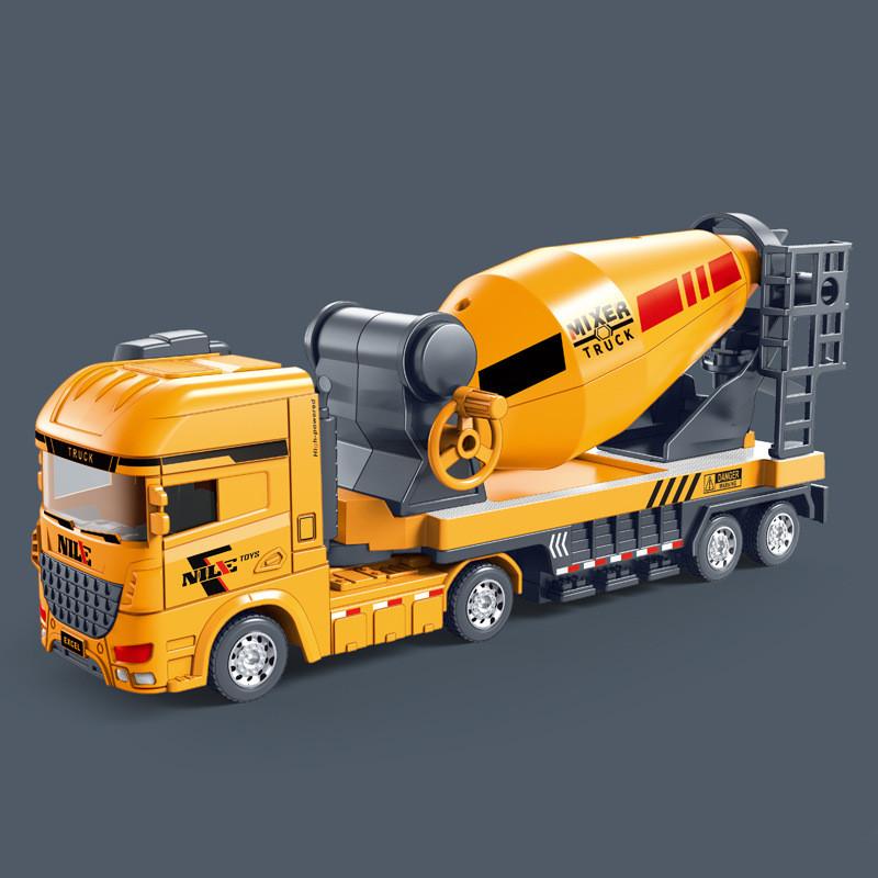 Excavator Simulation Mixer Truck Mounted Soil Truck Toy Model Can Rotate