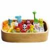 10Pcs/bag Mini Cartoon Animal Farm Sign Resin Fruit Fork Toothpick Kids Bento Lunch Tableware Decor