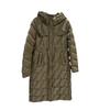 White duck down jacket women's medium and long over the knee new waist and thin medium and thick lightweight hooded jacket