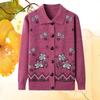 Fashion Women Lapel Button Printed Pockets Cardigan Sweaters Women's  Autumn Winter  Sweaters New Loose Tops