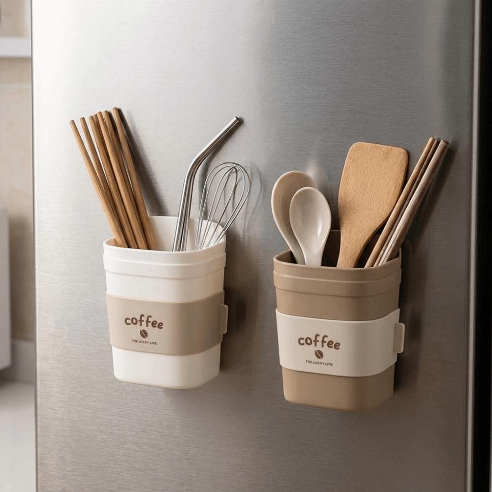 Wall Mounted Refrigerator Storage Box Punch-free Wall Mounted Storage Boxes Pen Holder Bathroom