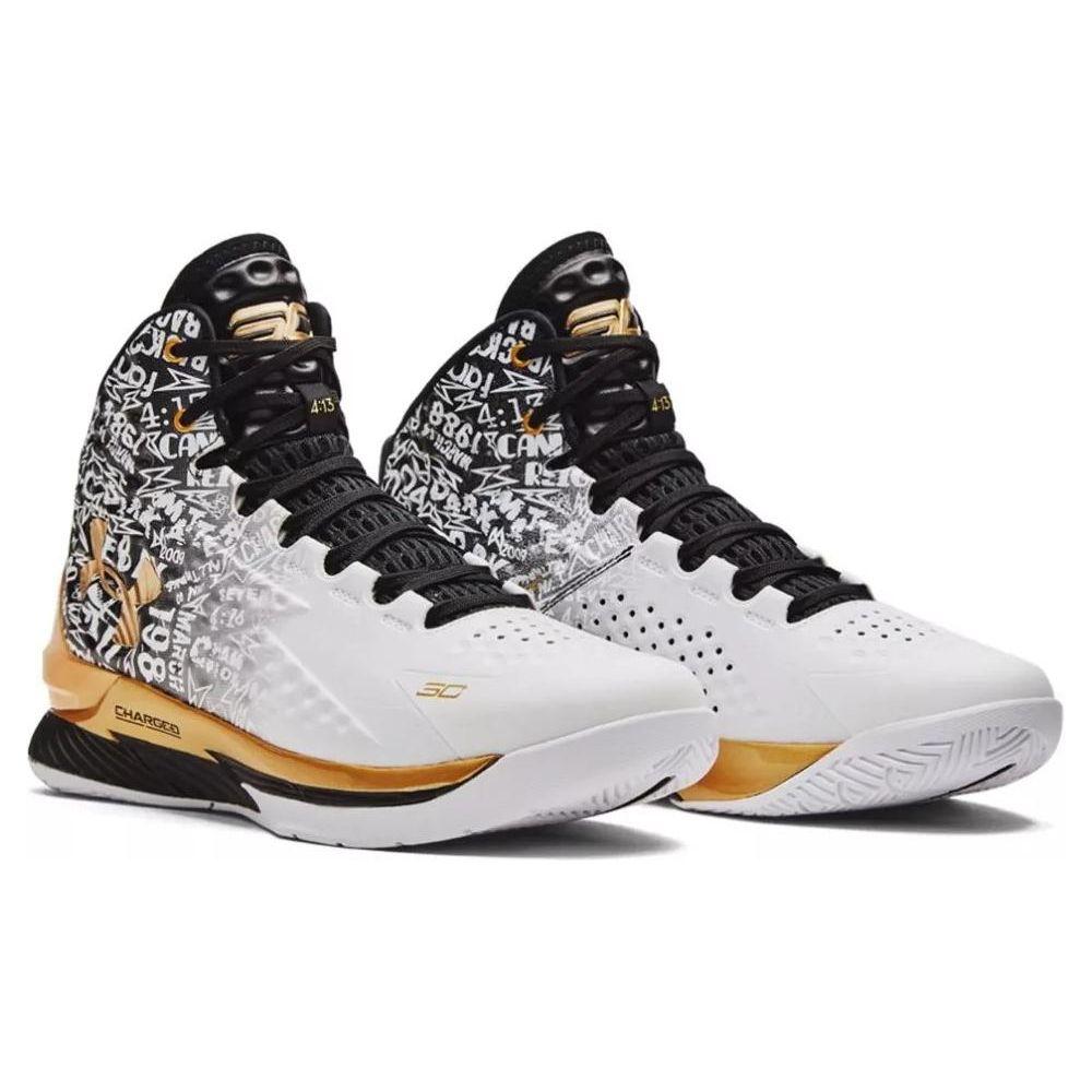 Under Armour Мужские кроссовки Curry 1 Unanimous Белый Черный 3026280-001
