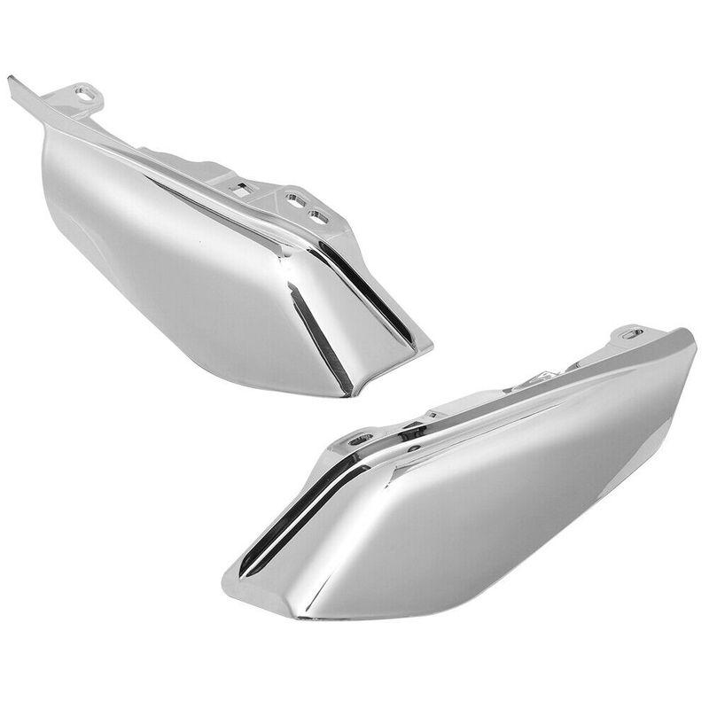 Motorcycle Black/Chrome Mid-Frame Air Heat Deflector Fairing For Harley Touring Electra Glide Street Road Glide CVO 2017-2022