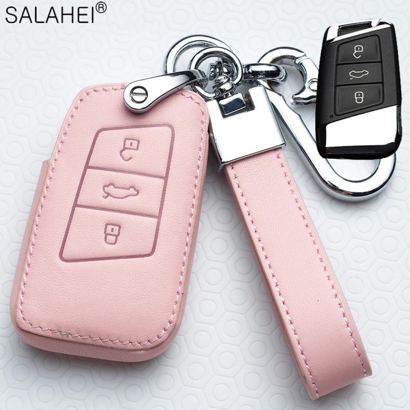 YCGG5 Car Key Case For VW Volkswagen Polo Golf 4 5 6 7 T5 Passat B6 B5 B8 Magotan For Skoda Octavia A5 A7 Kodiaq Seat Leon Ibiza Ateca