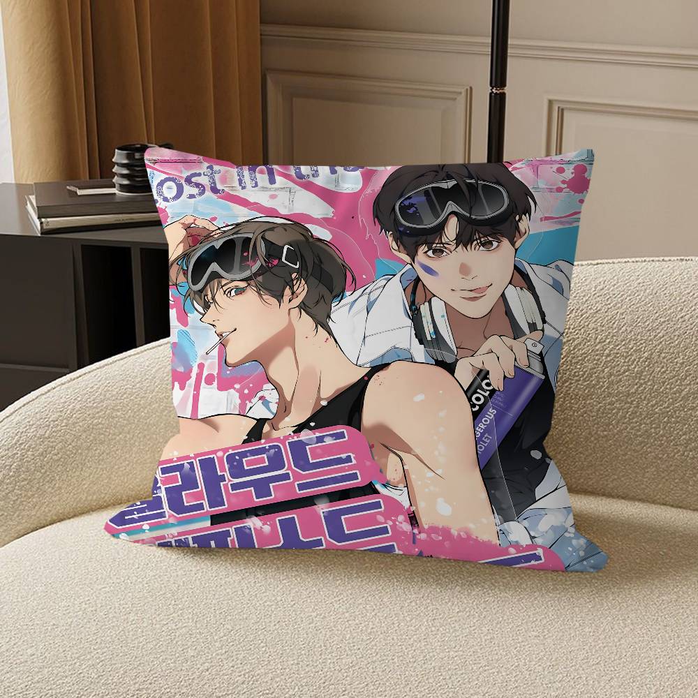 Аниме Затерянный в облаках Наволочка Подушка Подушка Чехол для подушки Гостиная Диван Домашний декор На заказ