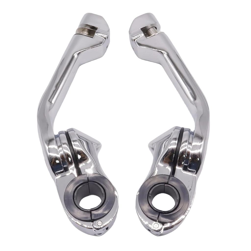ZCJSZP Applicable Motorcycle 1 1/4" Highway Peg Mount Highway Peg Long Angle Foot Peg
