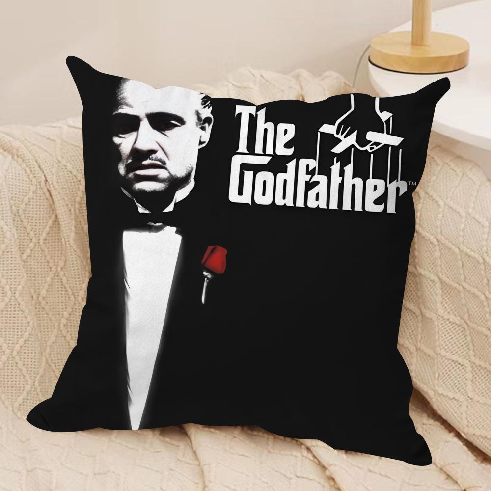 Film The GGodfather Cushion Cover Silky Short Plush Invisible Zipper Dustproof Sofa Pillow Case For Home Decor