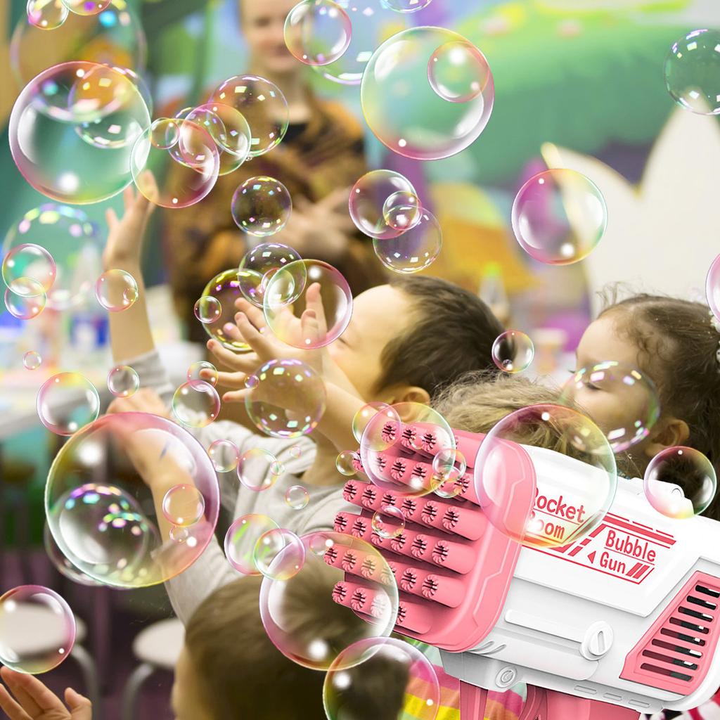 Children Electric 32-Hole  Bubble Machine Toy Boys Girls Cute Outdoor Toy