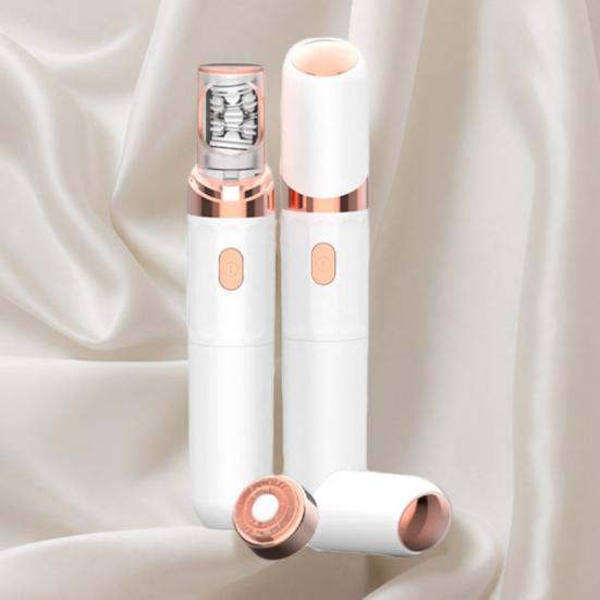 Электробритва с двумя головками, перезаряжаемая через USB, водонепроницаемая, портативная, для мужчин, женщин, лица, тела, зоны бикини, рук, ног, удаление волос, эпилятор, бритва, триммер