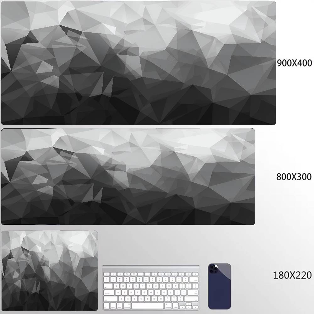 Gaming Mousepads Mousepad Geometric Large Mouse Mat Big Desk Pads Non-Slip Rubber Hexagon Mouse Pad Big Keyboard Mats 90x40cm