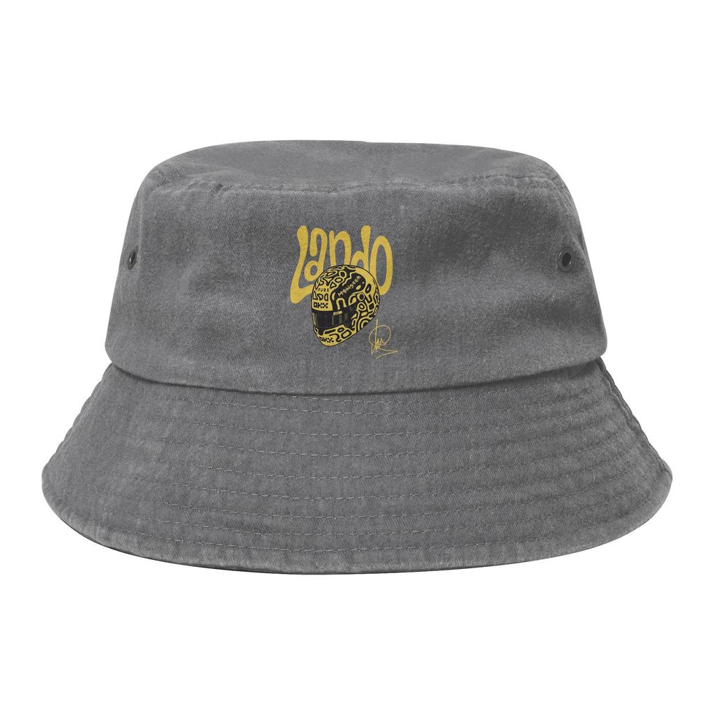 Travel Headwear L-Lando N-Norris British Racing Washed Denim Bucket Hat Men Sun Hats Bob Hat Fishing Fisherman Hat Outdoor Sport