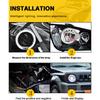 2 Pcs White 80MM Car Angel Eyes Halo Rings COB Light Circle Ring LED Fog Light Bulbs DRL Lamp with Plastic Cover 12V 24V