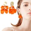 1 Pair Retro Drop Earrings Long Style Exaggerated Dangle Earrings Bright Color Earrings Jewelry