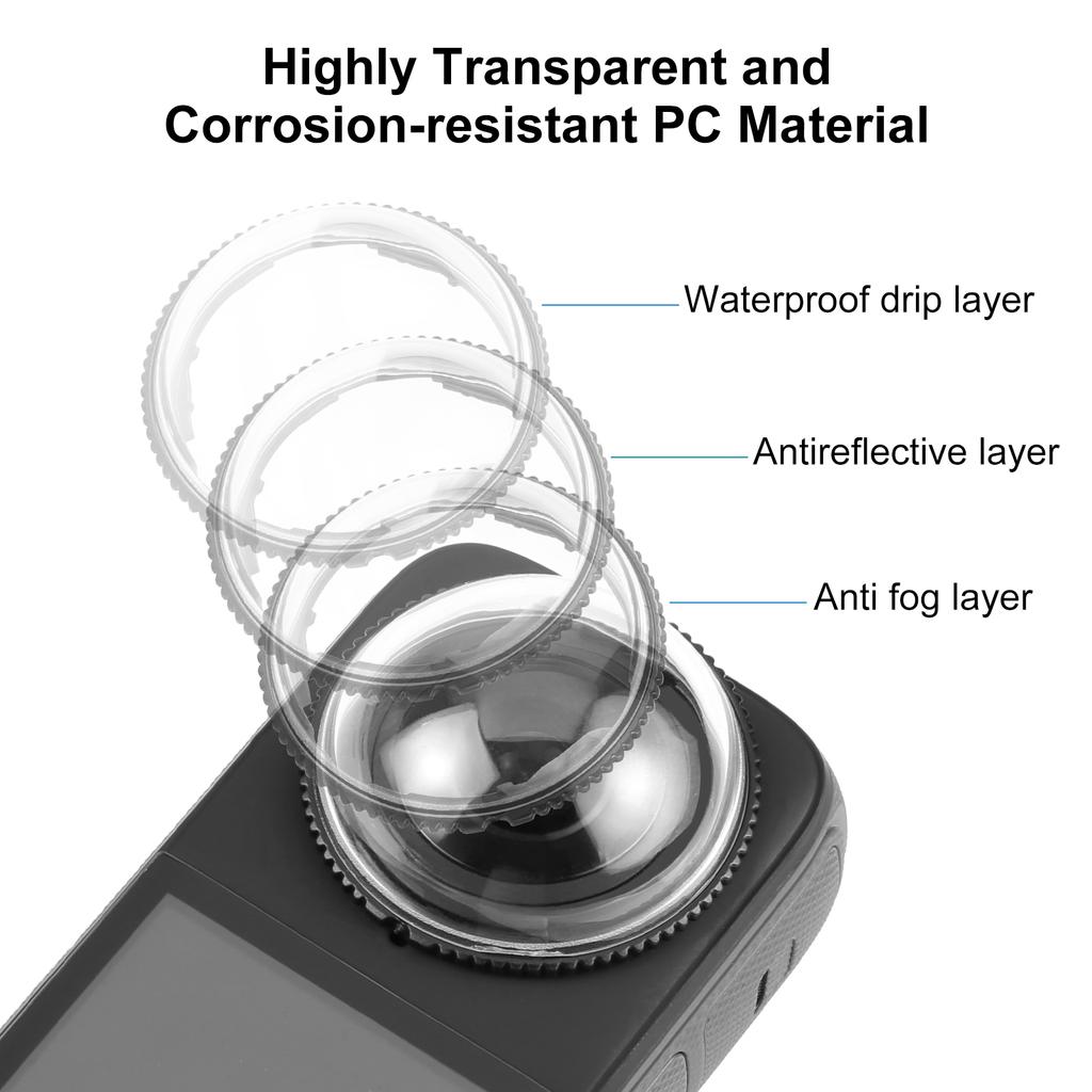 Защитная крышка объектива Защитная крышка объектива Съемная защитная крышка для ПК для Insta360 X4 Аксессуары для экшн-камеры Insta 360 X4