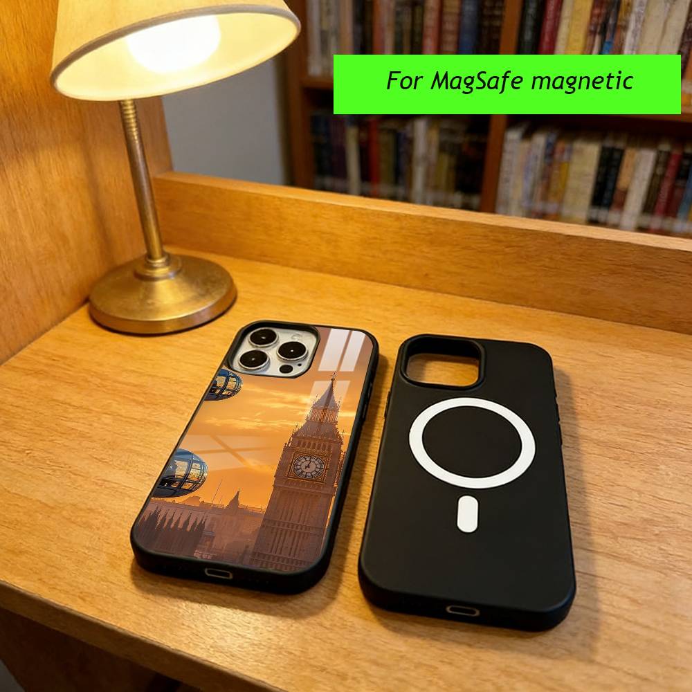 Big Ben Tower Bridge Phone Case For iPhone17,16,15,14,13,12,11 Plus,Pro Magnetic For Magsafe Wireless Charging