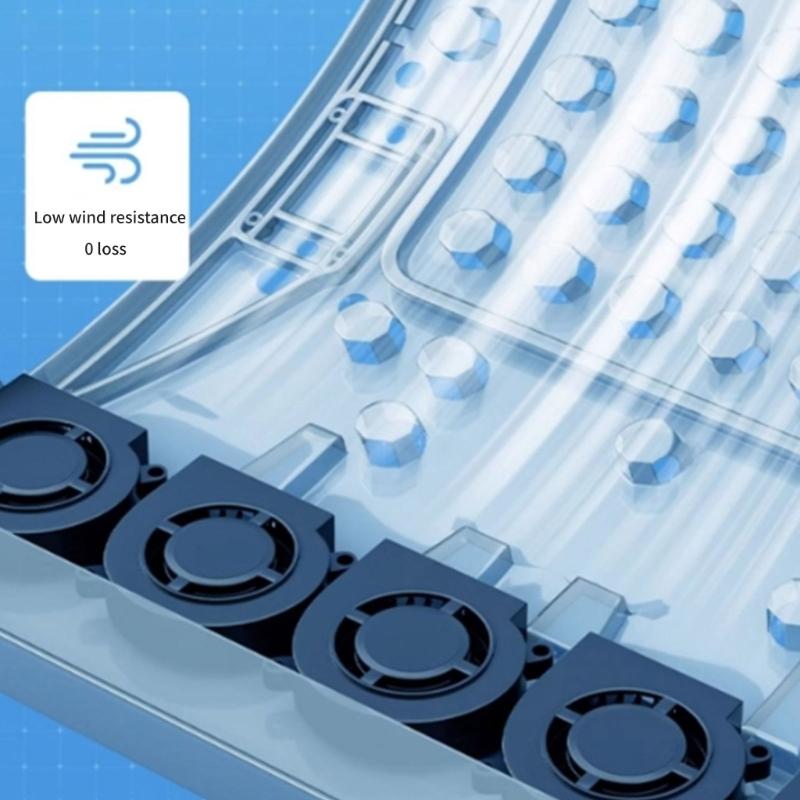 Car Seat Coolers Pad 5 Strong Fans 15 Second Rapid Cooling Vehicle Seat Coolers for Drivers Passenger Homes Office Use