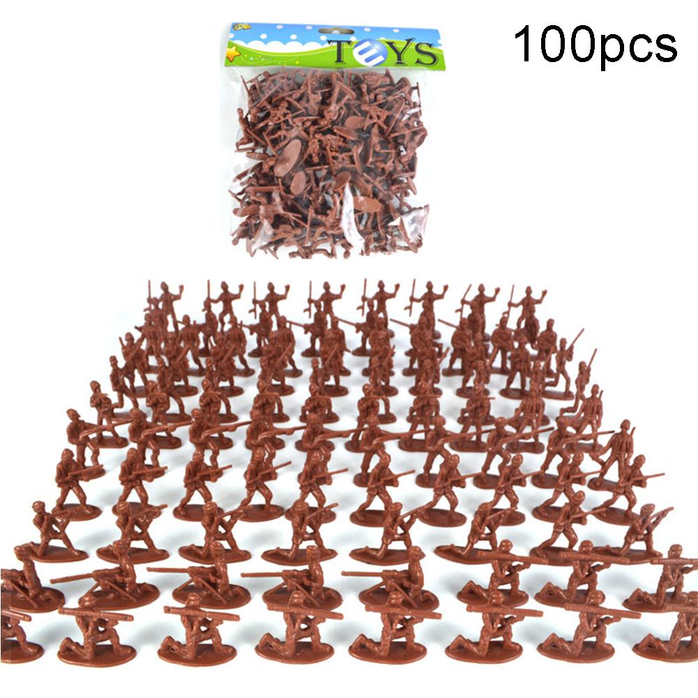 TOYS & TOTS 100Pcs Mini Classic Soldiers Figures Models Playset Desk Decor