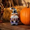 Spooky Pumpkin Elf Decor Halloween Gnome Ornament, Resin Faceless Figurine, Unique Ornaments Sculptures for Home Indoor Outdoor Party Dwarf Figurine