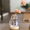 Creative New Bubble Vase Hydroponic Glass Vase Transparent Pink Flower Arrangement Table Decoration Aromatherapy Bottle Ornament