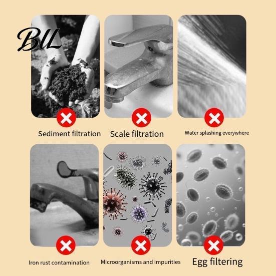 Sediment Filter for Tap Universal Faucet Water Bag with Non-Woven Fabric High-Density Remover Cotton Rust Particles Anti-Splash Reusable Easy Install