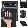 For iPad Pro 13 (2024) Case Kickstand Hand Strap Tablet Cover with Shoulder Strap