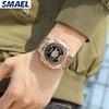 SMAEL Мужские часы 50 м водонепроницаемые спортивные кварцевые роскошные мужские часы брендовые секундомеры со светодиодной подсветкой 8067 мужские наручные часы