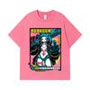 275 GSM Washed T-shirts 100% Cotton Cyberpunk V9 Rebecca Print Unisex Heavy Cotton T Shirt
