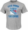 Мужская футболка New York Rangers, цвет стальной меланж, с надписью Game Misconduct, с коротким рукавом