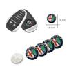 DGJLS1 5/10Pcs Aluminium Metal Car Key Emblem Stickers For Alfa Romeo 156 159 147 4C 8C 166 Giulia Giulietta Mito Stelvio Spider GT