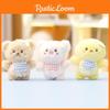 Star Rabbit Bear Plush Toys Keychain Super Soft Short Pile Pendant Children