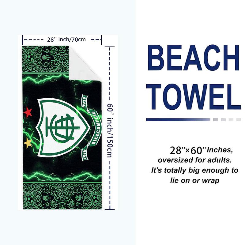 América MG Print Beach Towel, Large Soft Quick Dry Towel for Beach Camping Swimming