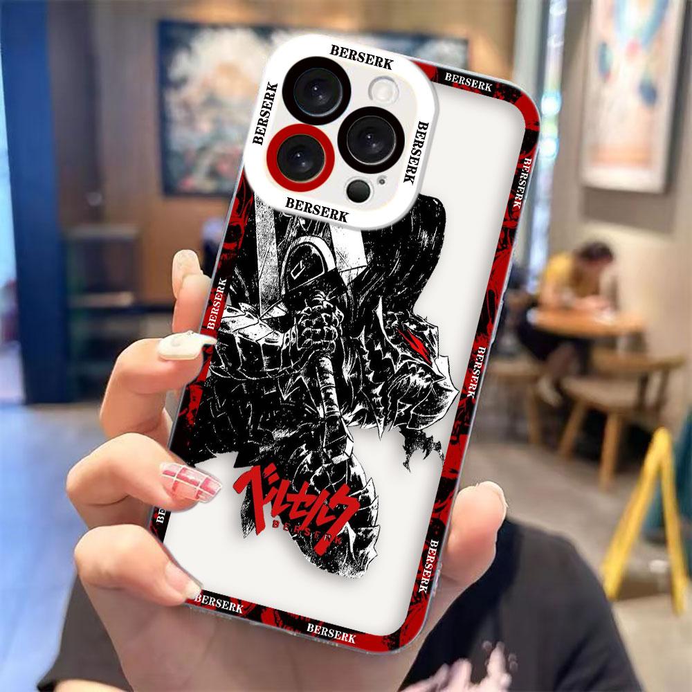 Аниме B-Берсерк G-Гатс Чехол Прозрачный Чехол для Телефона Для iPhone Apple 17 AIR 16E 16 15 14 12 13 11 Pro Max Plus XR TPU DIY Чехол-Оболочка