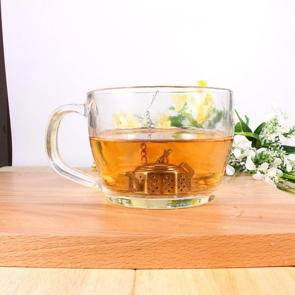 Teapot Shape Loose Leaf Tea Strainer Stainless Steel Spice Infuser Portable Tea Infuser  Flower Tea