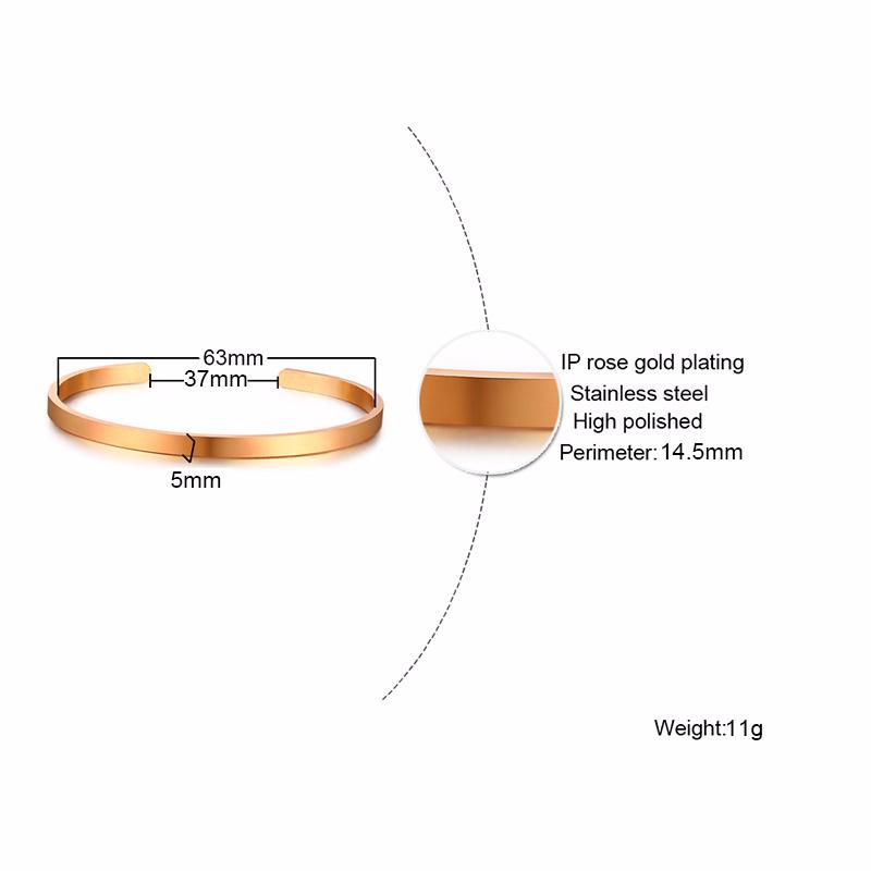 Vnox Индивидуальный Базовый Классический Браслет-Манжета для Мужчин Женщин Глянцевый Нержавеющая Сталь Однотонный Браслет-Манжета Персонализированное Имя Подарок на День Рождения