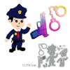The Handcuffs and Equipment of The Police Uncle Scrapbooking Metal Cutting Dies Stencils for DIY Album Paper Card Decor