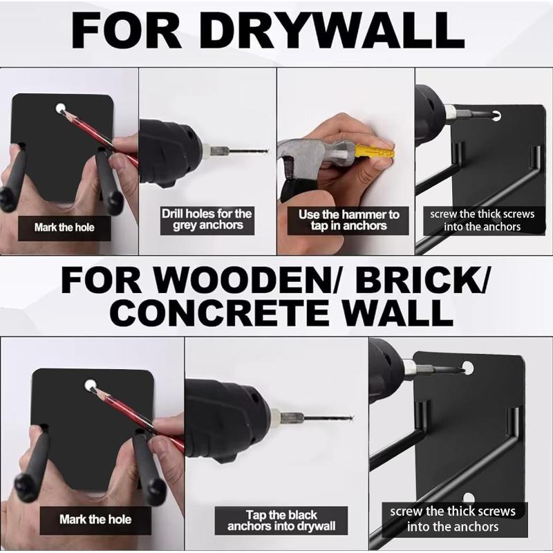 Heavy Duty Tool Storage System Hooks Wall Holder Garage Storage Multi-Purpose Garden Tool Organizer For Garage Wall Hook