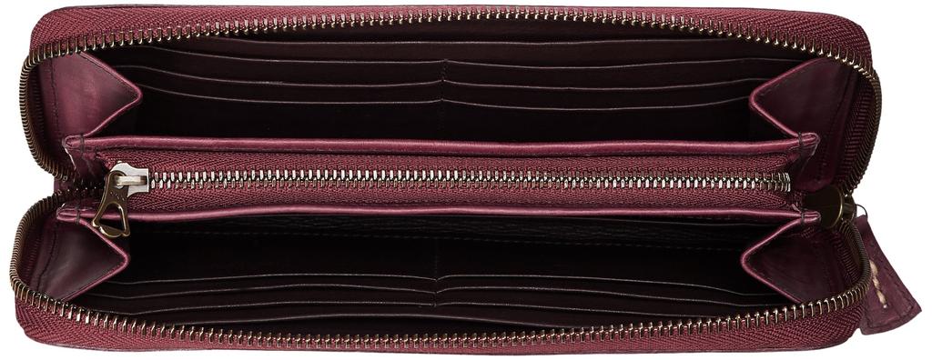 Женский кошелек Genten Round Long Bill, Винный, С вырезами,