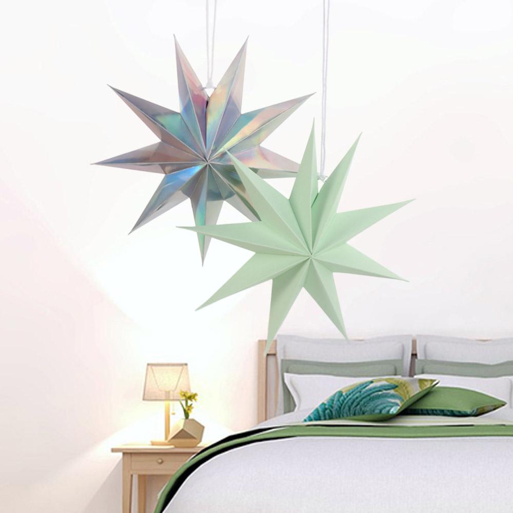 for Party,Wedding,Christmas Party Decor Paper Flower Crafts Hanging Paper Stars Hanging Ornaments