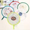 1Pc Portable Round Japanese Style Folding Fans Hand Fan
