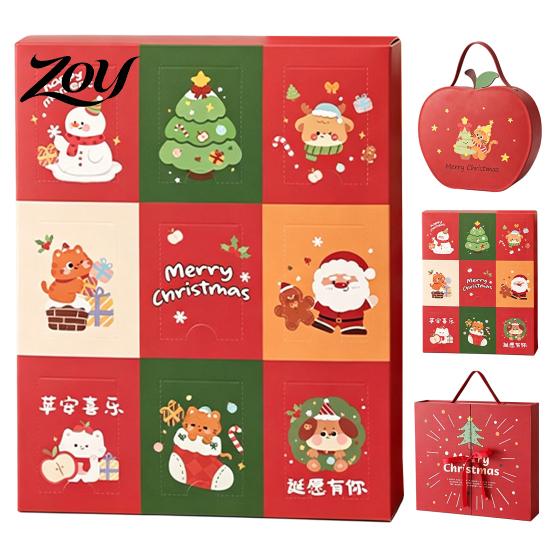 Christmas Countdown Box 2026 Empty Advent Calendar Set for DIY, to Decorative Storage Container Gift Boxes Fill, Surprise Gifts Boys Girls Teens