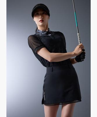 DESCENTE GOLF Acmt Женская сетчатая футболка с коротким рукавом (Dq22Wfts43)
